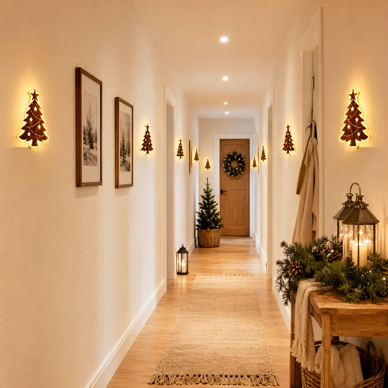 Santa Claus Reindeer Glowing 3 - Wall Sticker recension och pris