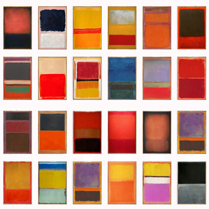 Wall Decor, Mark Rothko Poster - Abstract Canvas Set recension och pris